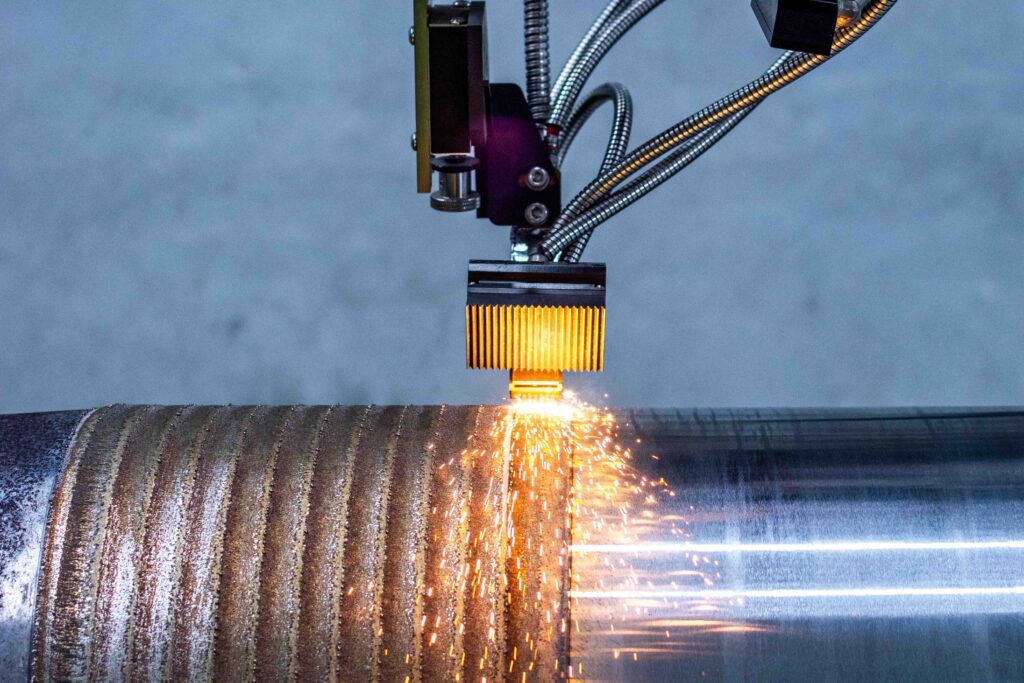 Laser cladding hydraulic cylinder rod