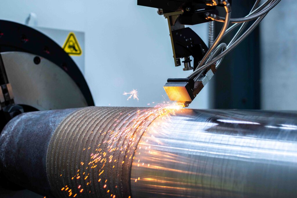 Laser cladding hydraulic cylinder rod