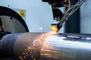 Laser cladding hydraulic cylinder rod